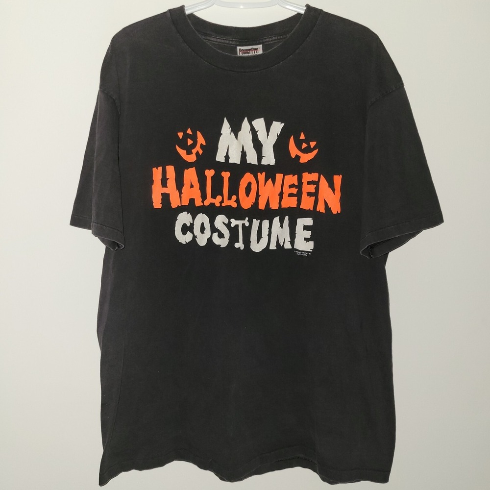Vintage‎ 1990 My Halloween Costume T-Shirt Men's Size XL Black Single Stitch